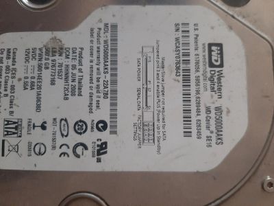 Лот: 17974288. Фото: 1. HDD WD5000AAKS 500GB. Жёсткие диски (HDD)