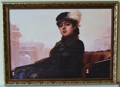 Лот: 3234018. Фото: 1. Репродукция картины "Незнакомка... Холсты чистые