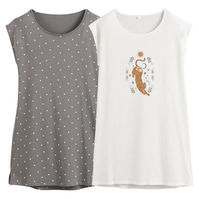 Лот: 24173652. Фото: 1. Комплект из 2 ночных сорочек LaRedoute. Нижнее бельё