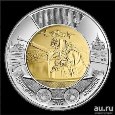 Лот: 8643866. Фото: 1. Канада 2 доллара 2016 года. Битва... Америка