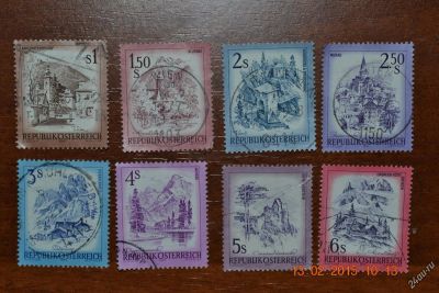 Лот: 5724548. Фото: 1. 8 марок Австрии 1970-е годы. Пейзажи. Марки
