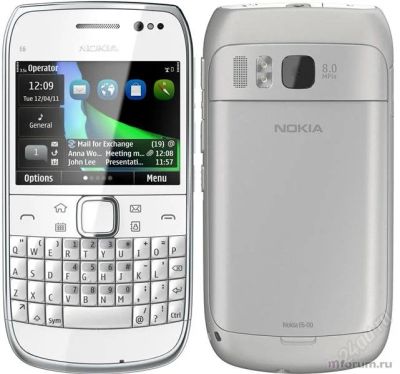 Лот: 2220849. Фото: 1. Nokia E6 white. Смартфоны
