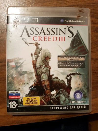 Лот: 11121980. Фото: 1. Игра для ps3 Assassins Creed 3. Игры для консолей