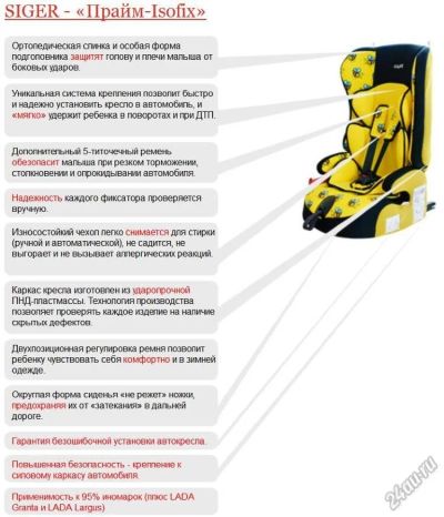 Лот: 5671835. Фото: 1. Кресло детское "ПРАЙМ Изофикс... Детские автокресла