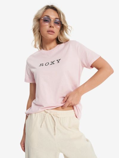Лот: 25543445. Фото: 1. Футболка женская Roxy, Розовый. Другое (спортивная одежда)