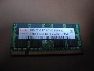 Лот: 14556465. Фото: 1. 1gb SO-DDR2 667 mhz Hynix (ОЗУ... Оперативная память