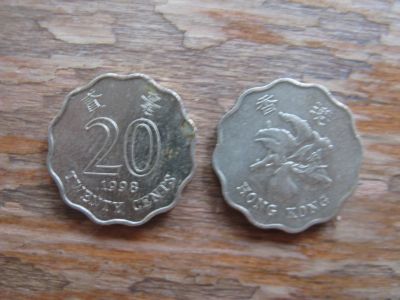 Лот: 21074882. Фото: 1. Монеты Азии. Гонконг 20 центов... Азия