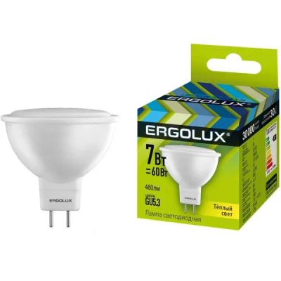 Лот: 24564311. Фото: 1. Светодиодная лампа Ergolux LED-JCDR-7W-GU5... Лампочки