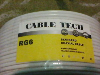 Лот: 4812500. Фото: 1. антенный кабель cable tech RG6-... Провода, кабели