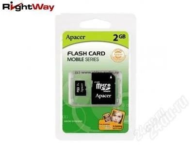 Лот: 870364. Фото: 1. Карта памяти microSD 2Gb +адаптер... USB-флеш карты