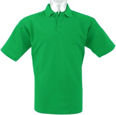 Лот: 14850563. Фото: 1. Рубашка-поло, зеленая. Рубашки