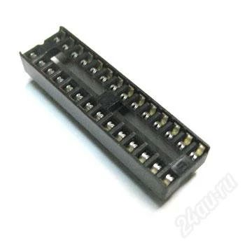 Лот: 2424722. Фото: 1. гнездо DIP-28 на плату для AVR... Микроконтроллеры