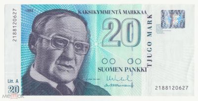 Лот: 16529504. Фото: 1. 20 марок 1993 Финляндия. Европа