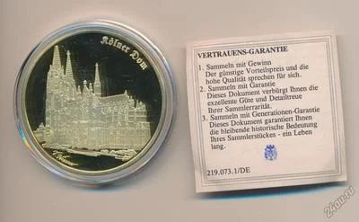 Лот: 5877308. Фото: 1. Германия 2009 Медаль Кёльн собор... Сувенирные