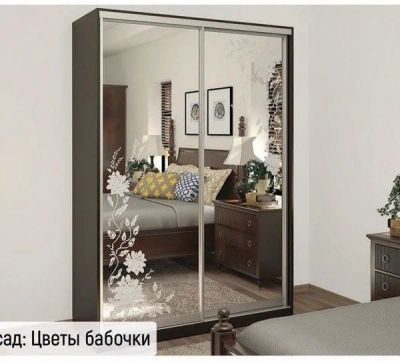 Лот: 12682452. Фото: 1. Шкаф-купе ПШ-3.5 (Фасад - Цветы... Шкафы, шкафы-купе