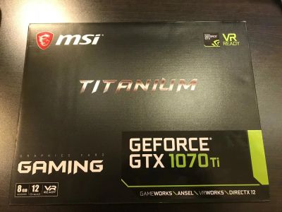 Лот: 11070831. Фото: 1. 8GB MSI GeForce GTX 1070 Ti titanium... Видеокарты