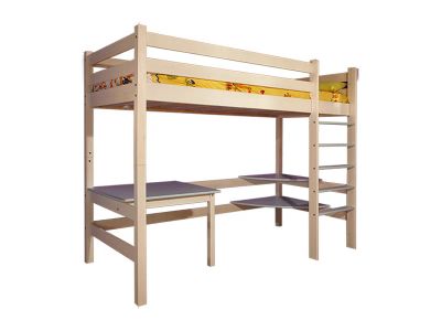 Лот: 4061266. Фото: 1. Кровать чердак + столик и полочки... Детские кровати и кроватки
