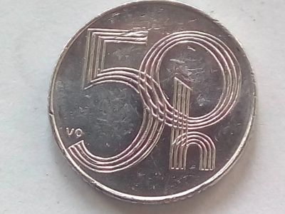 Лот: 18747747. Фото: 1. Монета Чехии 50 геллеров, 1997. Европа