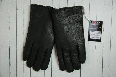 Лот: 6196084. Фото: 1. Мужские кожаные перчатки из натуральной... Перчатки, варежки, митенки