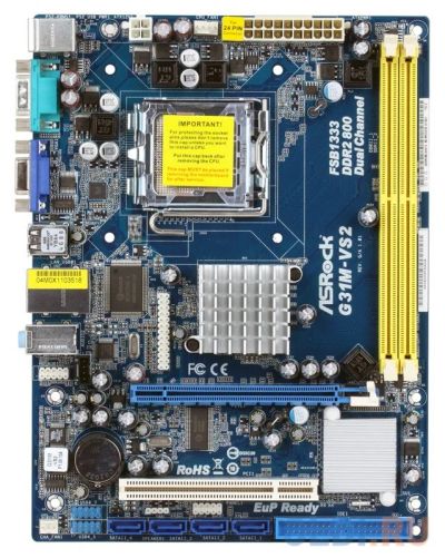 Лот: 9434289. Фото: 1. ASRock G31M-VS2. Материнские платы