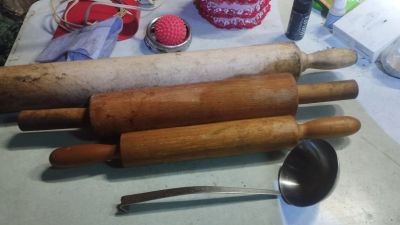 Лот: 24909216. Фото: 1. Скалки+поварежка ссср. Кухонные аксессуары
