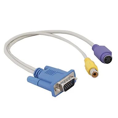 Лот: 3116285. Фото: 1. Переходник VGA to RCA+S video... Шлейфы, кабели, переходники
