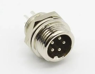 Лот: 19833767. Фото: 1. Разъем GX12 5pin, вилка на корпус. Разъёмы