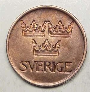 Лот: 1438603. Фото: 1. Швеция. 5 оре 1973г. (2). Европа