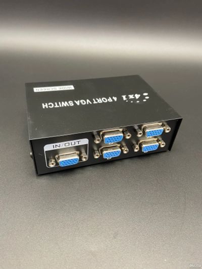 Лот: 17327366. Фото: 1. VGA Switch 4х1 свитч хаб разветвитель... Шнуры, кабели, разъёмы