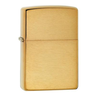 Лот: 23780454. Фото: 1. Зажигалка ZIPPO Brushed Brass. Зажигалки, спички, пепельницы