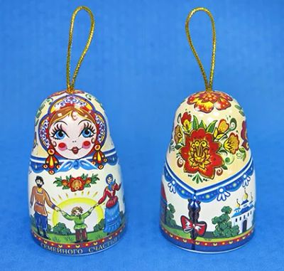 Лот: 5051671. Фото: 1. Колокольчик Матрешка. Фарфор. Другое (сувениры, подарки)