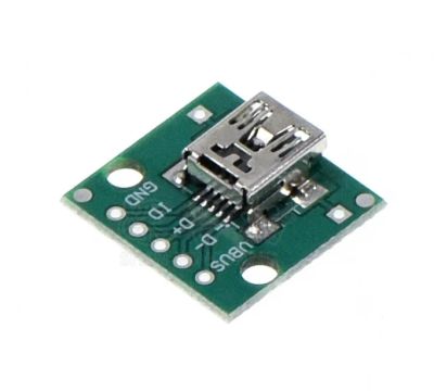 Лот: 17784176. Фото: 1. Гнездо mini USB 5 pin на плате. Разъёмы