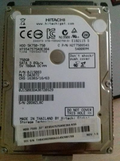 Лот: 11110720. Фото: 1. Hdd sata 750gb + win 10. Жёсткие диски (HDD)