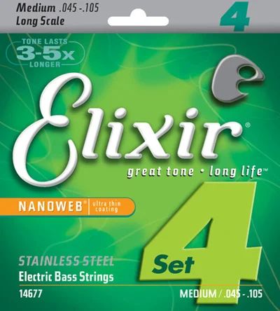 Лот: 3337239. Фото: 1. Elixir 14677 Nanoweb для бас гитары... Аксессуары, комплектующие