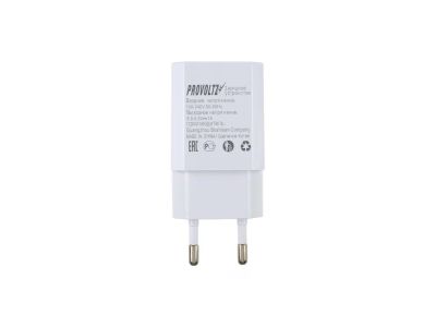 Лот: 13967574. Фото: 1. СЗУ PROVOLTZ 1A 2USB (белая). Зарядные устройства, блоки питания, адаптеры сетевые для смартфонов