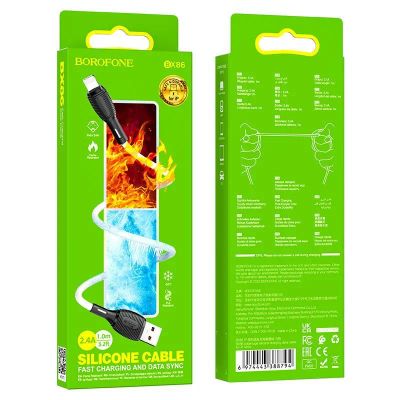 Лот: 22144458. Фото: 1. Кабель BOROFONE Lighting BX-86... Дата-кабели, переходники