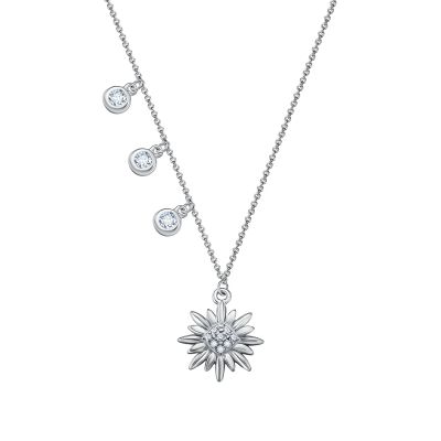 Лот: 23816946. Фото: 1. Серебряное колье Солнце с фианитами... Цепочки