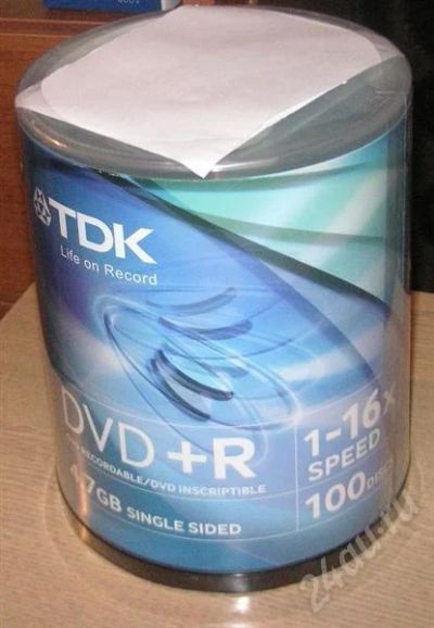 Лот: 652652. Фото: 1. DVD + R, TDK 4,7Gb 30шт. Другое (компьютеры, оргтехника, канцтовары)