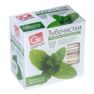 Лот: 19805623. Фото: 1. Зубочистки Grifon 500шт. в инд... Разное