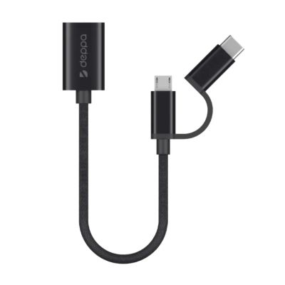 Лот: 20036362. Фото: 1. Адаптер USB - MicroUSB+USB-C... Шлейфы, кабели, переходники