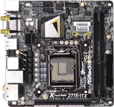 Лот: 9300317. Фото: 1. Комплект AsRock Z77E-ITX + Xeon... Материнские платы