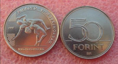 Лот: 17991745. Фото: 1. Венгрия 50 форинтов 2018 ЧМ по... Европа