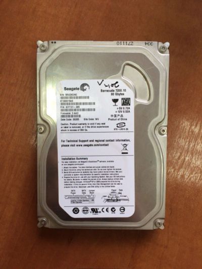 Лот: 7767091. Фото: 1. Жесткий диск 80gb HDD Sata Seagate... Жёсткие диски (HDD)