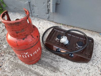 Лот: 17837004. Фото: 1. Плита газовая настольная с 12л... Портативные газовые плиты и горелки
