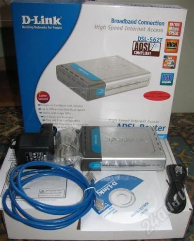 Лот: 396172. Фото: 1. ADSL router DSL-562T (annex B... Проводные модемы