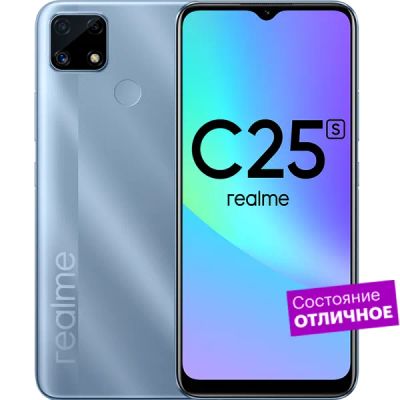 Лот: 22025843. Фото: 1. Смартфон realme C25s 128GB Синий... Смартфоны