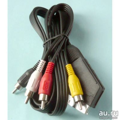 Лот: 13683126. Фото: 1. Аудио видео кабель SCART - 4 RCA... Дата-кабели, переходники