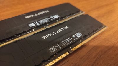 Лот: 18390049. Фото: 1. Crucial ballistix 16Gb 3200MHz... Оперативная память