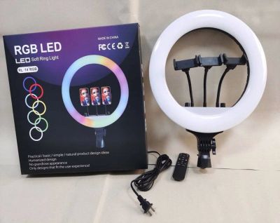Лот: 16908486. Фото: 1. Селфи кольцо 36cm 14" RL-14RGB. Вспышки, осветители, рассеиватели