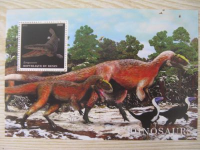 Лот: 16913058. Фото: 1. Марки. Бенин Динозавры. 2015 года... Марки